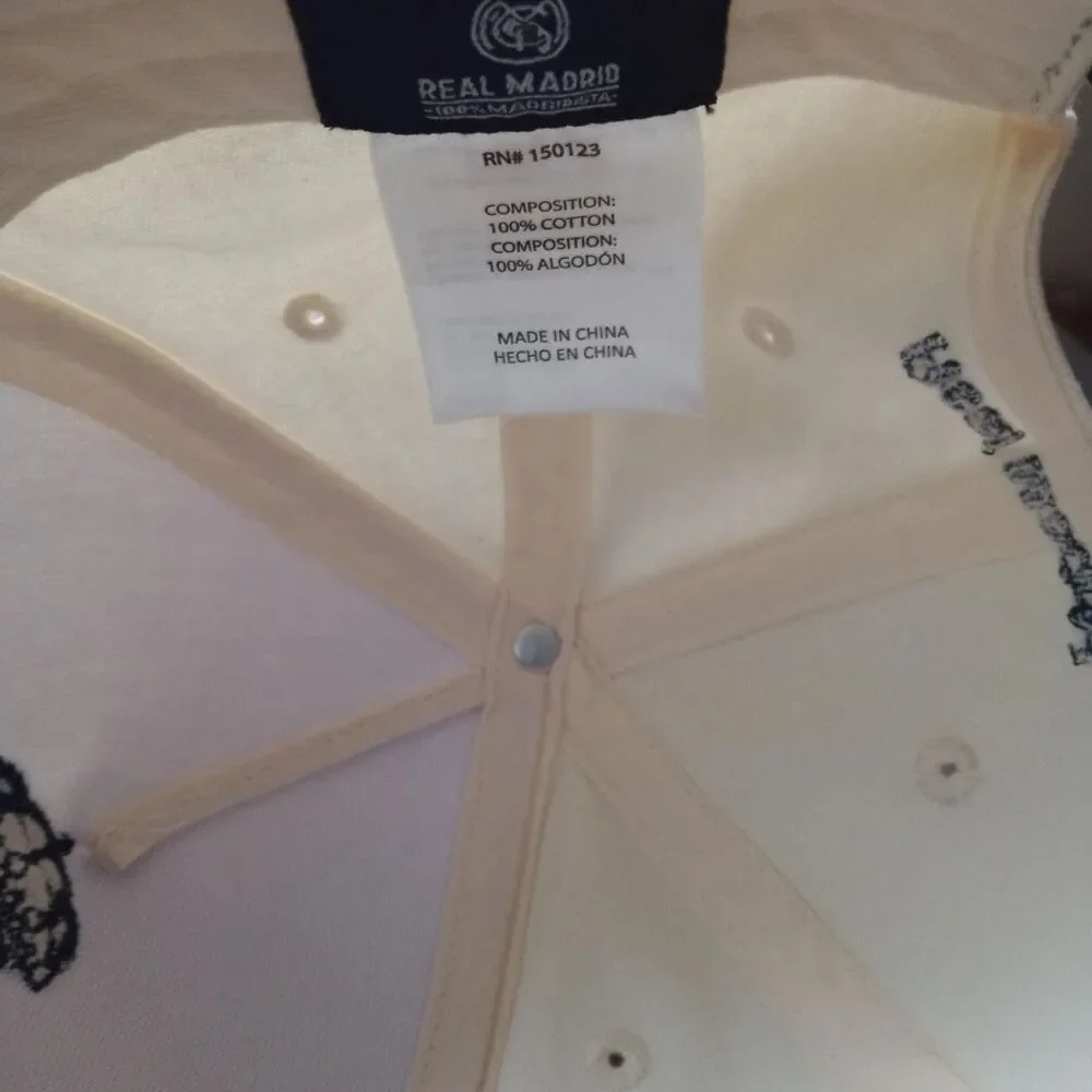 Real Madrid White & Navy Snapback Cap Hat